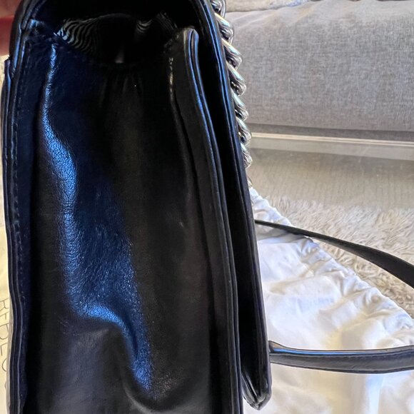 Authentic Rebecca Minkoff Chevron Quilted Love Crossbody Bag Black - Picture 5 of 10